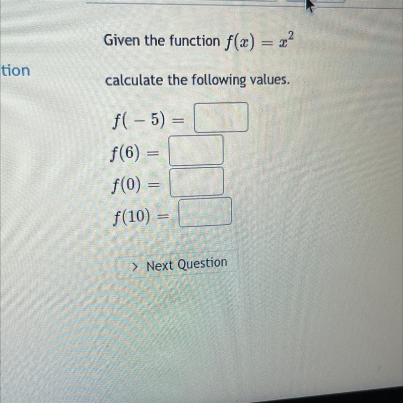 Given the function what are the following values?-example-1