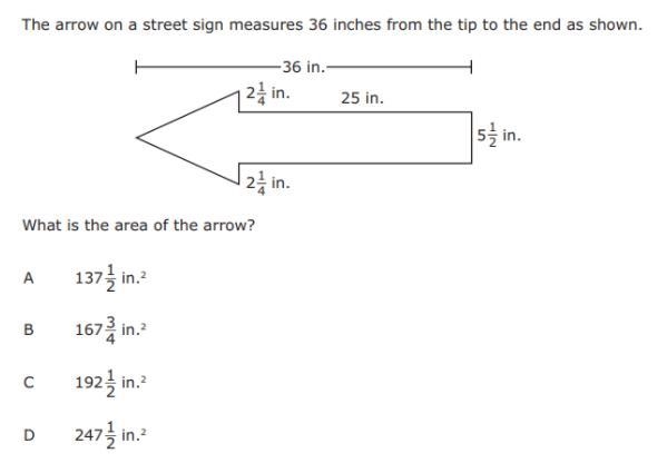 What is the area of the arrow?-example-1