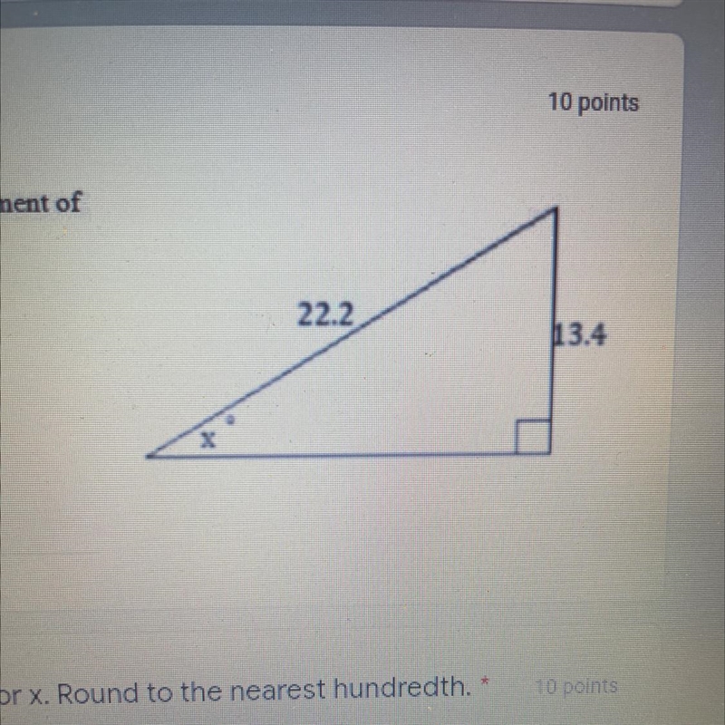 How many degrees is the angle measurement of x?-example-1