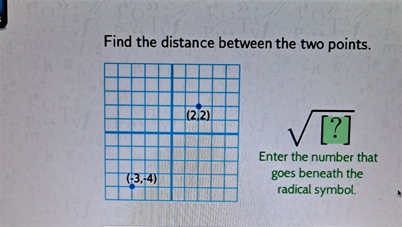 Acellus Find the distance between the two points. (-3,-4) (2,2) ✓ [?] ​-example-1