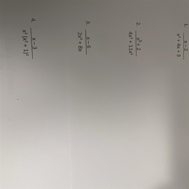 Set up the form for the partial fraction decomposition. Do not solve for A, B, C, and-example-1