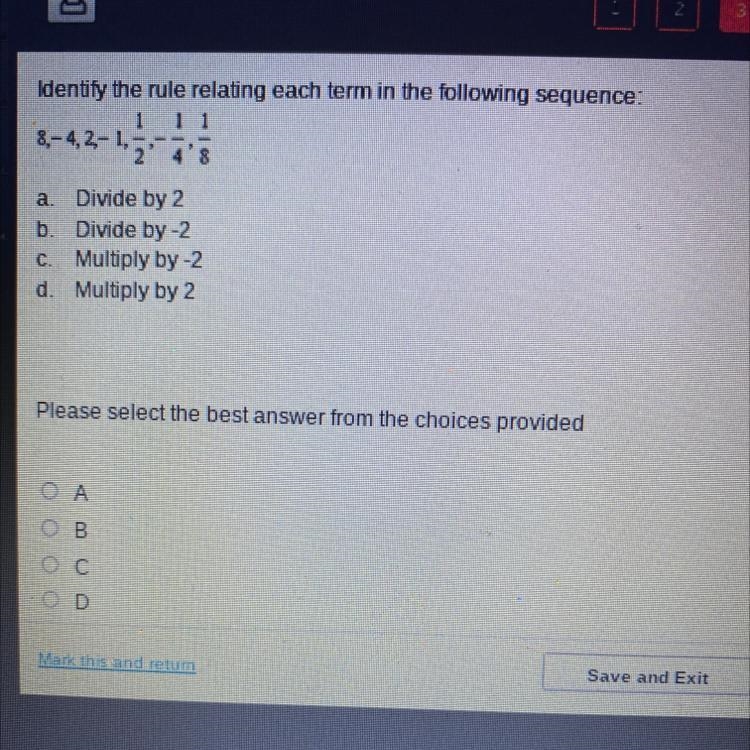 Identify the rule relating each term in the following sequence: 11 &- 4,2,- 1, 1 a-example-1