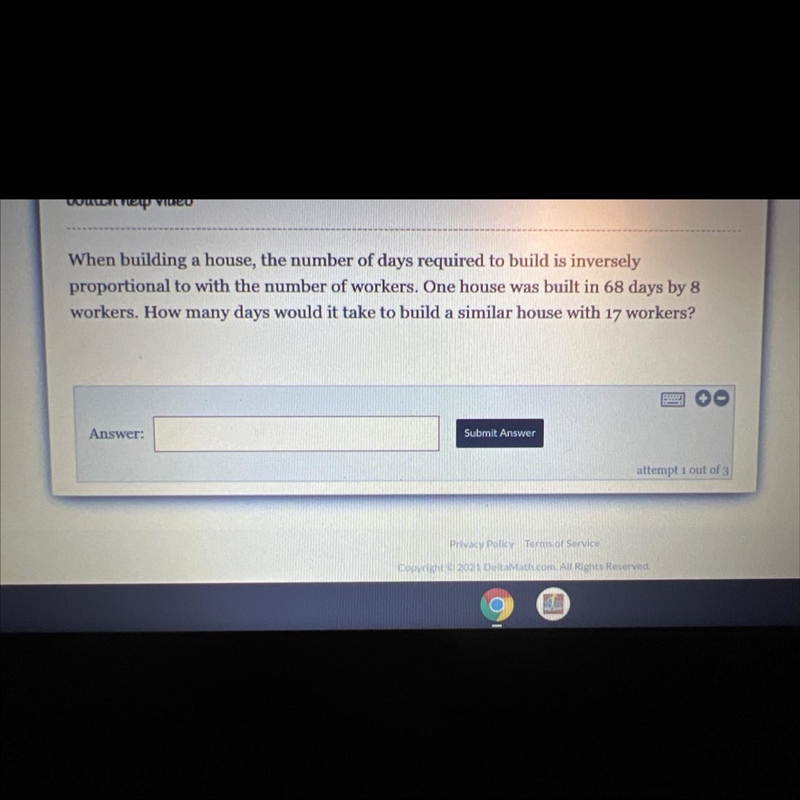 I need help on this Inverse variation word problem I would appreciate the help:0-example-1