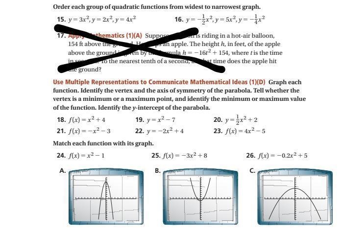 I need helping answering 15. I need to create a table and graph the function.-example-1