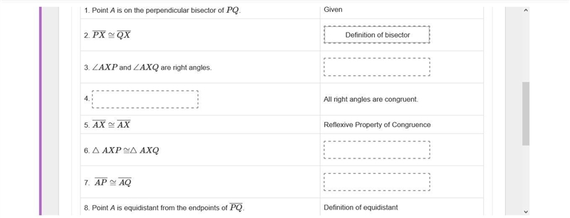 What are the missing parts that correctly complete the proof? Given: Point A is on-example-1