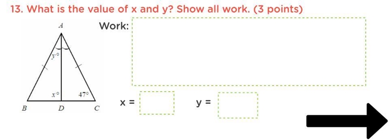 What is the value of x and y? Show all work.-example-1