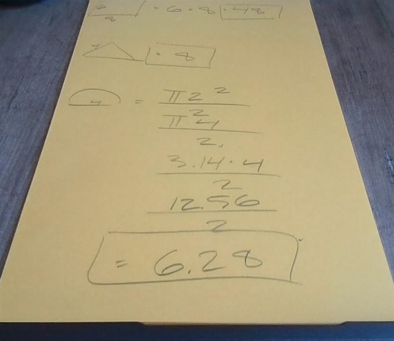 Please help ive asked this so many times. Find the area of each shape. Use 3.14 for-example-1