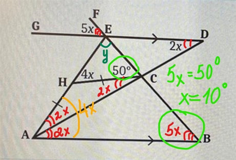 Find the value of x in each case-example-1