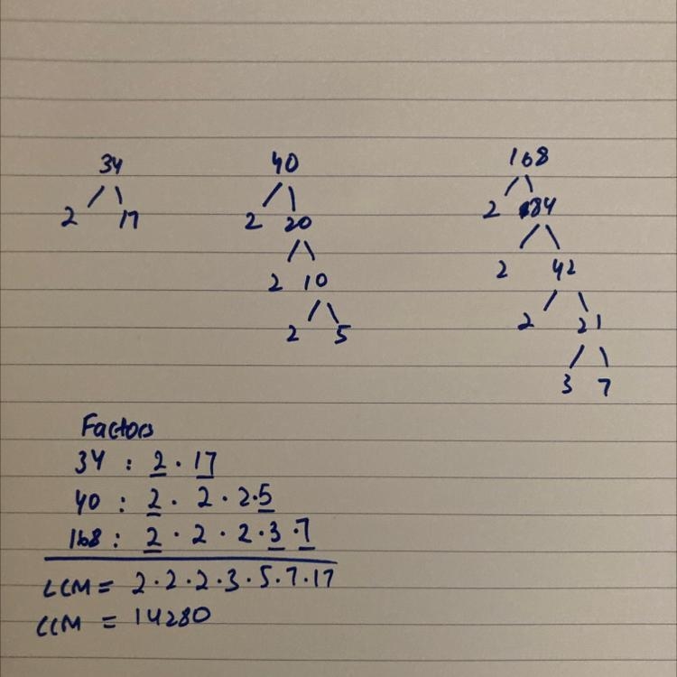 Find the LCM of 34,40,168​-example-1