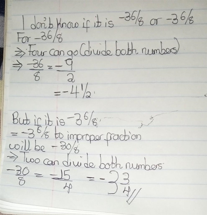 I need the answer soon please help. 20 points Divide. −3 6/8 Enter your answer as-example-1