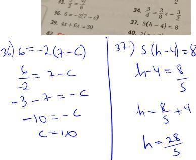 Two step equation help me pls step by step The questions 36 and 37-example-1