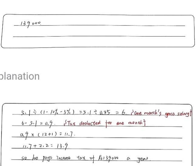 d) Mr. Sayad Sharma an unmarried employee of a UN Project draws monthly salary of-example-1