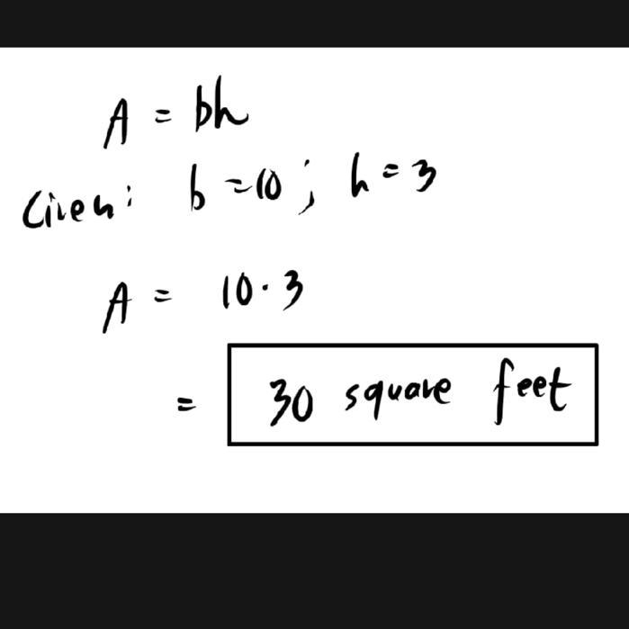 What is the area of this quadrilateral? 41 3 ft 10 ft 10 ft 3D 4 ft O A. 30 square-example-1