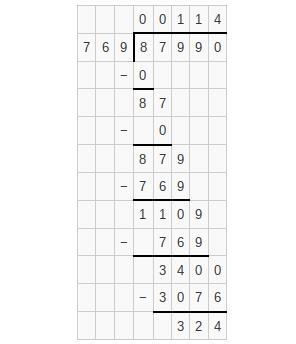 Use the long division method to divide the following 87990 ÷ 769-example-1