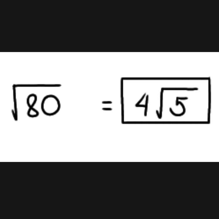 Which expressions are equivalent to the given expression? √80-example-1