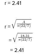 The area of a circle is 18.31cm2. find the length of the radius rounded to 2 dp.-example-1