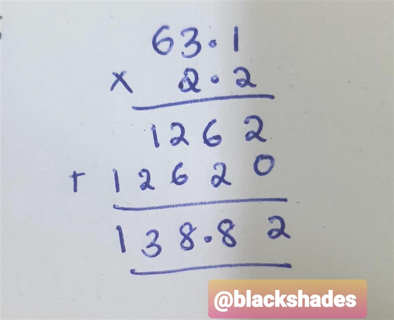 63.1 X 2.2 step by step-example-1