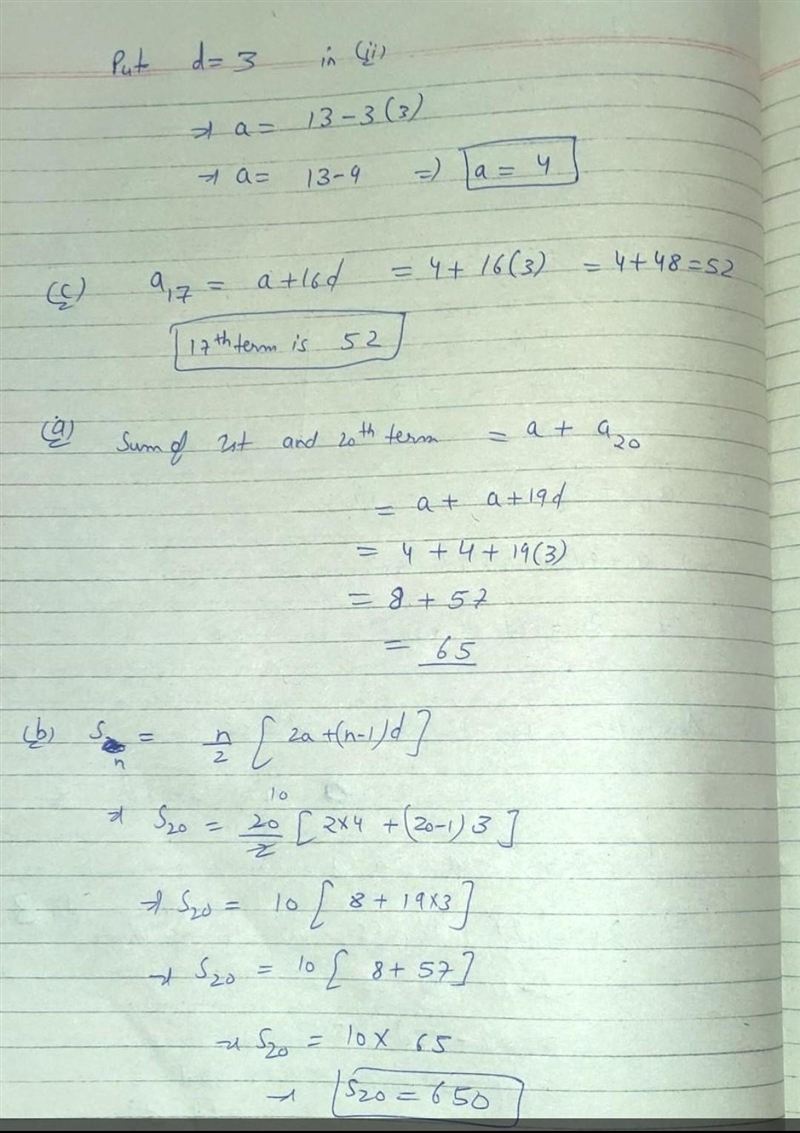 the sum of the 10th and 11th terms of an arithmetic sequence is 65 what is the sum-example-2