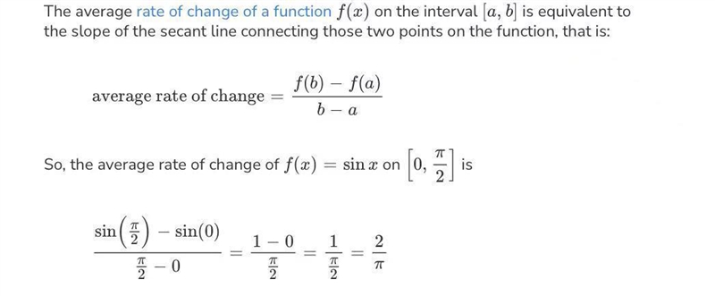 What is the rate of change for f(x) = 4 sin TT x-2 on the interval from x = 0 to x-example-1