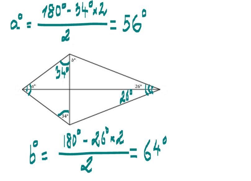 Find the value of a and b in Kite MEHO. Please help! :)-example-1