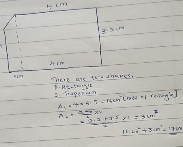 What is the area of this irregular shape and how do I work it out?-example-1