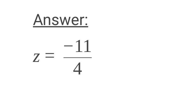 Solve the equation -15=8z+7. z=-example-1