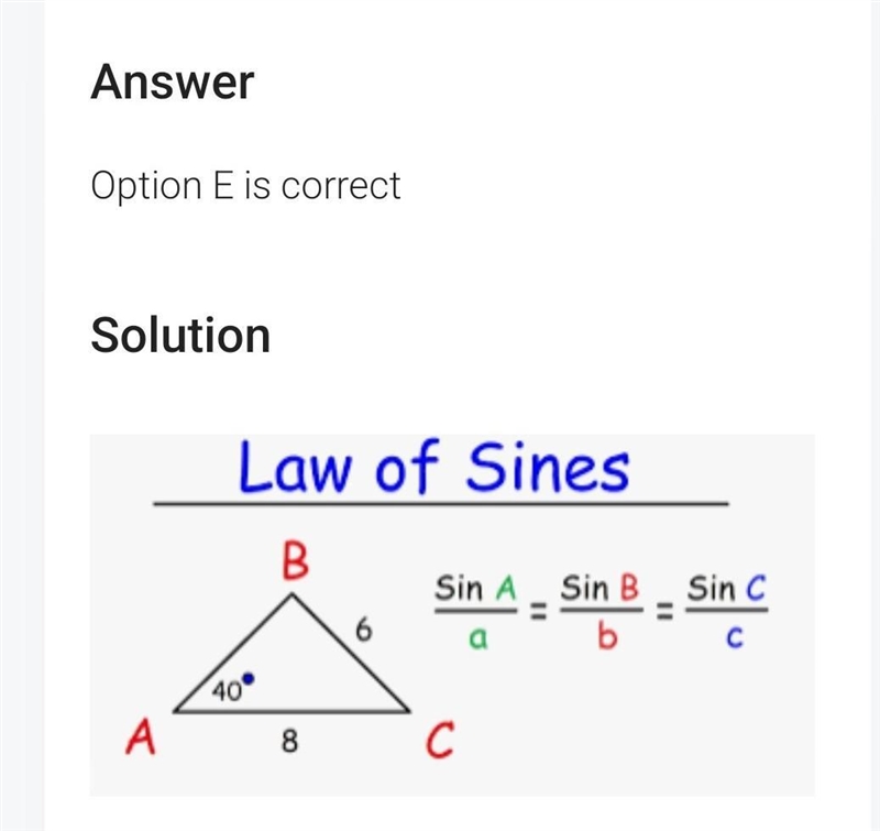 What term does the formula sin A/a = sin B/b represent?-example-1