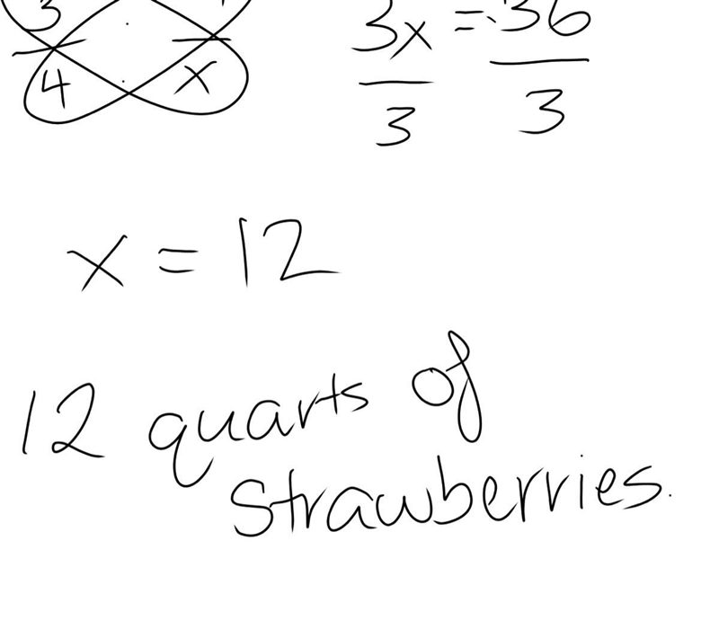 3 quarts of blueberries for every 4 quarts of strawberries how many quarts of strawberries-example-1