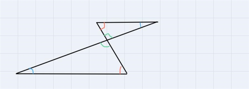 Determine whether the two triangles are similar. If they are, complete the similarity-example-1