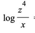 Use the properties of logarithms to expand logz4x.Each logarithm should involve only-example-1