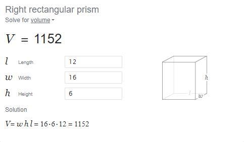 4. Find the volume of the rectangular prism. 16 cm 6 cm 12 cm-example-1