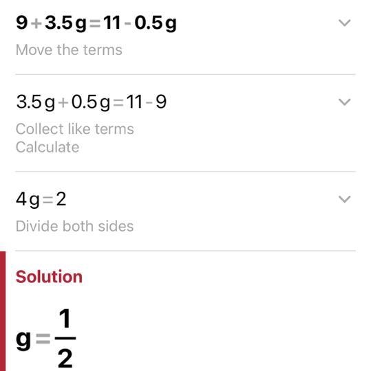 9+3.5g=11-0.5g is what-example-1