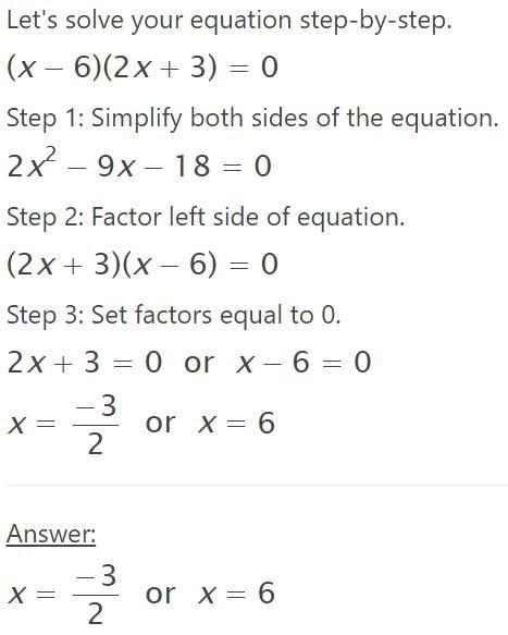 (x − 6) (2x + 3) = 0-example-1