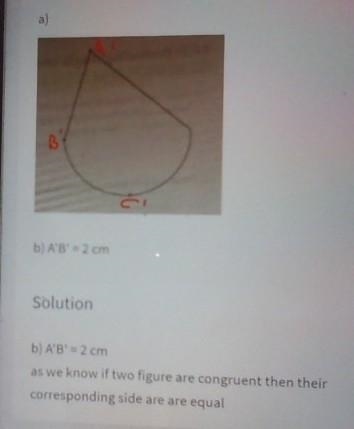 5. The two figures are congruent. a. Label the points A, B and C that correspond to-example-1