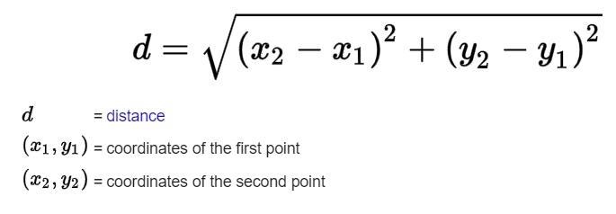 How could you find the distance between the points (-2.5, 4.5) and (1.25, 4.5)?-example-1