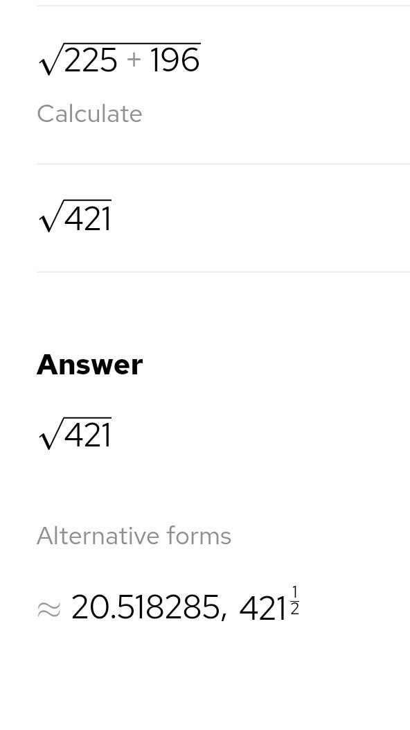 Find the distance between the points (13, 1) and ( -2, 15).-example-2