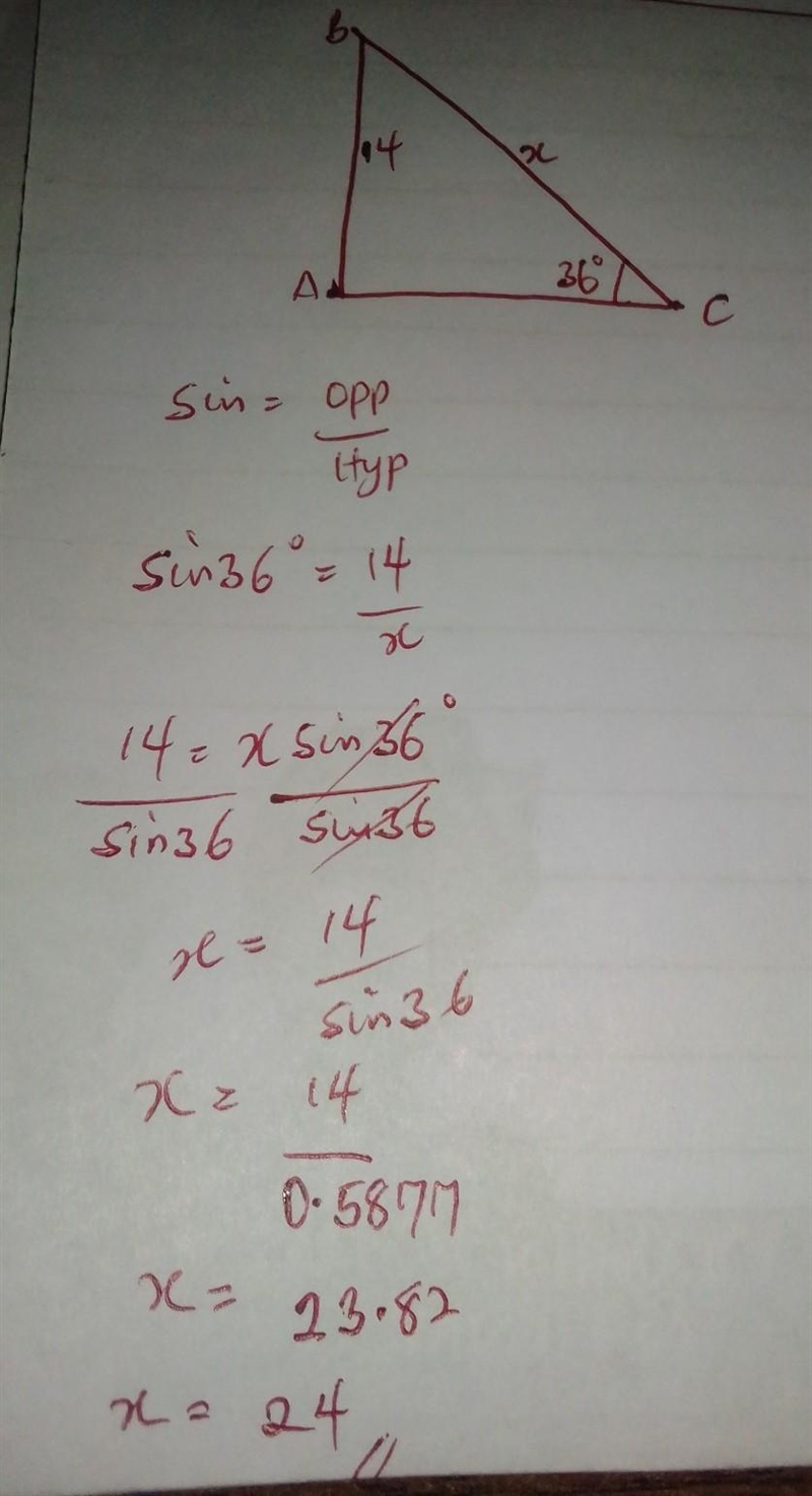 Right Triangle Trigonometry Find the value of x: please help me!​-example-1