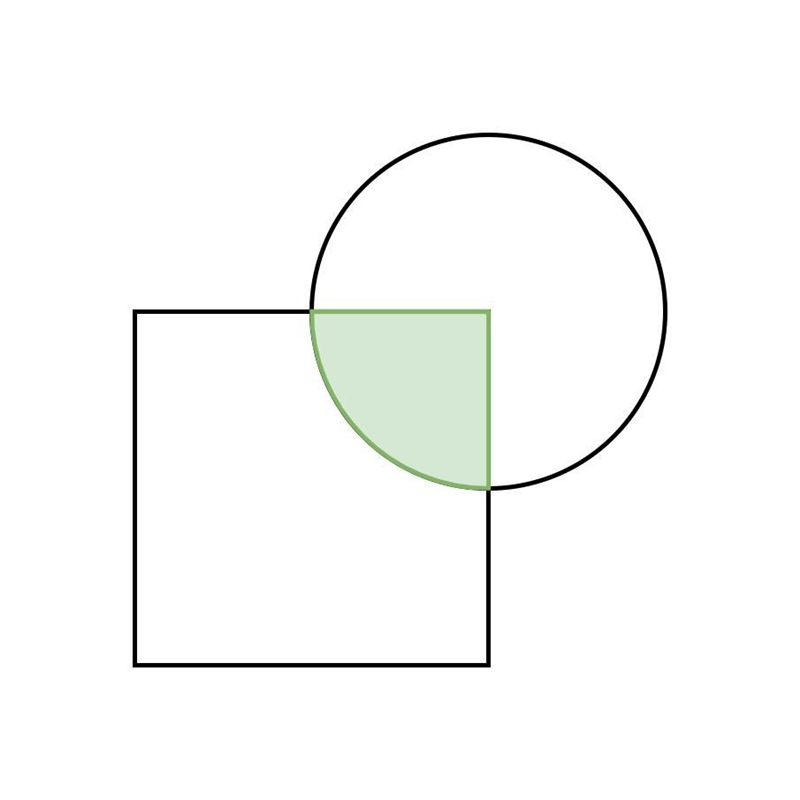 4. Look at the composite figure below. A vertex of the square is the center of the-example-1