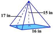 Find the total surface area of a regular pyramid with a square base if each edge of-example-1