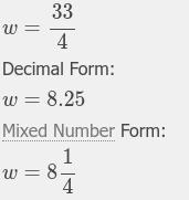 -2w + 15= -3/2 Find w-example-1