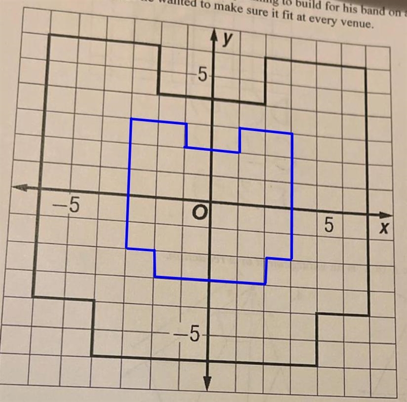 50 Points pls help! Question: Fred drew the footprint of a stage he was planning ￼to-example-1