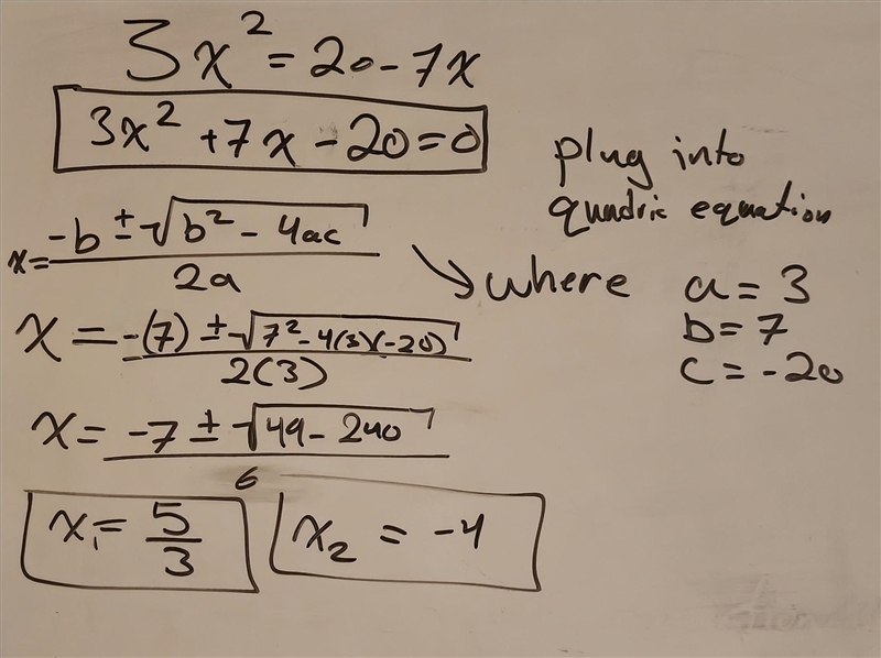 3x² = 20 - 7х ?????????????????-example-1