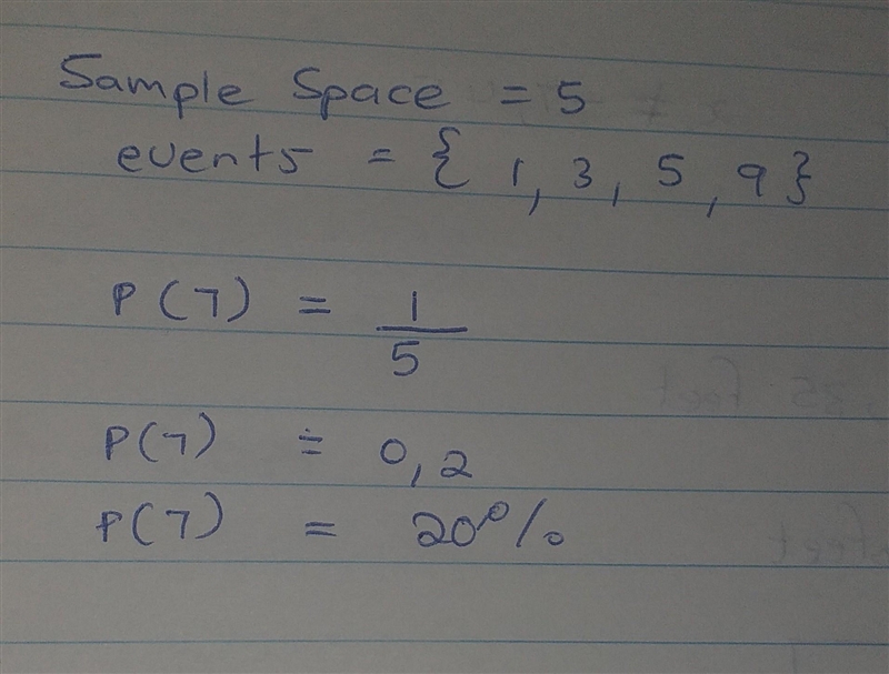 A spinner is divided into 5 sections of equal area, with numbers 1, 3, 5, 7, and 9 in-example-1