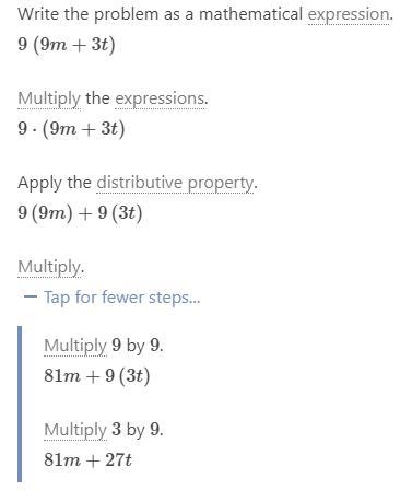 9 (9m+3t)= simplify pls-example-1