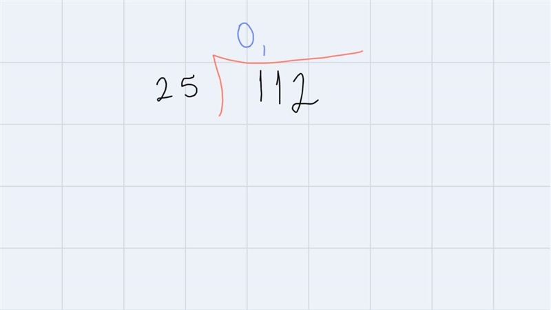 I have trouble with decimal division the question is 11.2 divided by 25-example-2