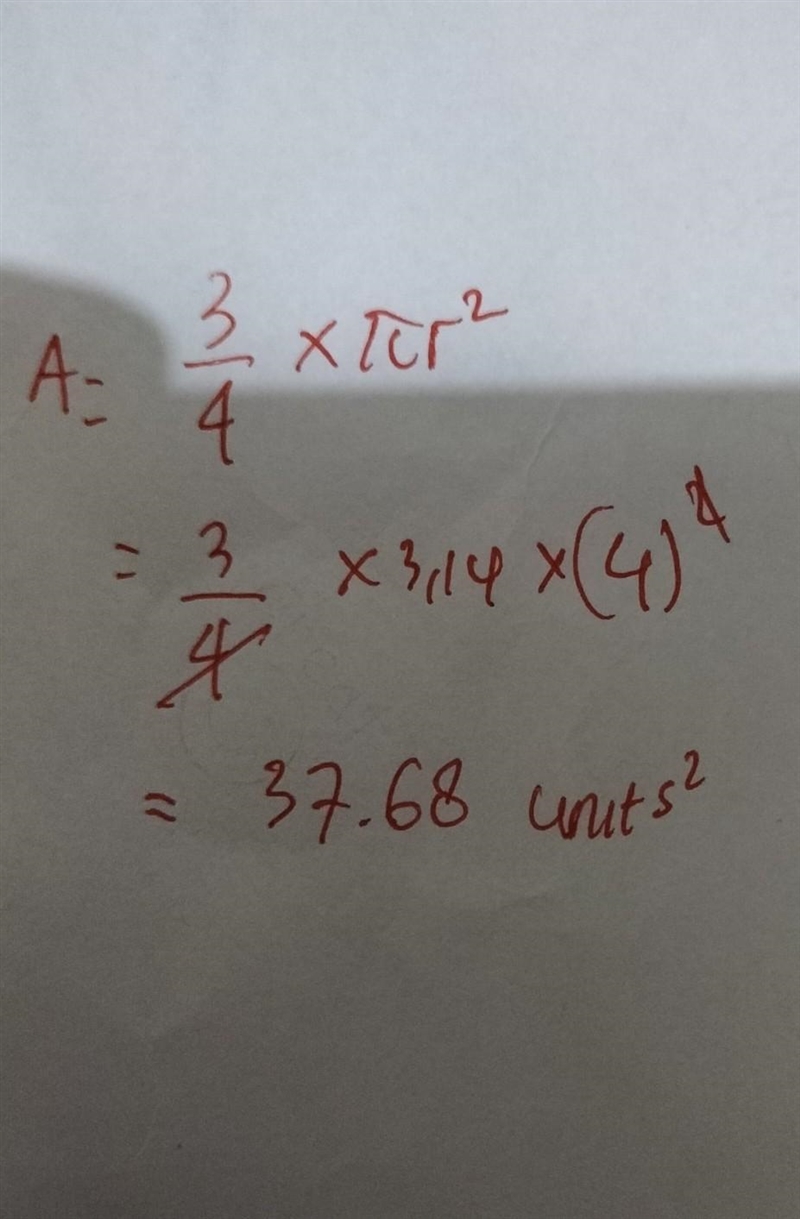 Find the area of the shape. Either enter an exact answer in terms of TT or use 3.14 for-example-1