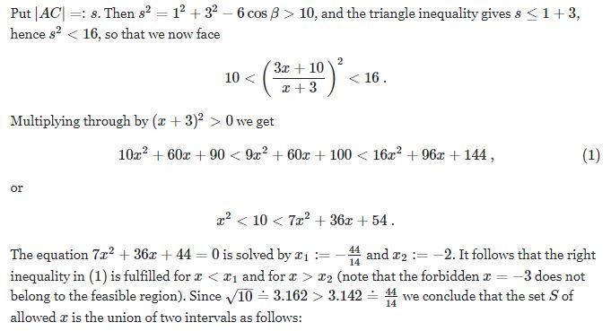 In Triangle ABC, the angle ∠ABC is an obtuse angle. The Side AB is 1cm, and the side-example-2