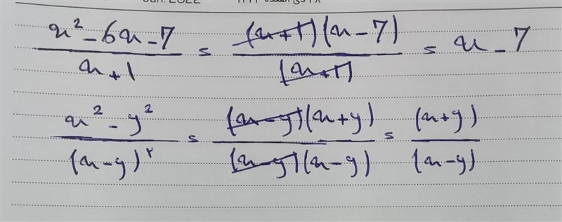 Solve these algebraic fractions please with step by step explanation would be great-example-1