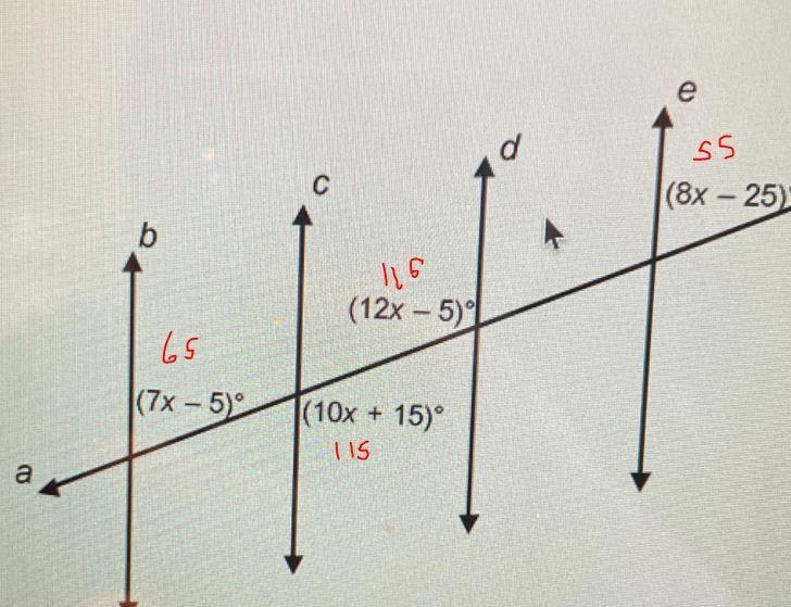 If x= 10, which lines are parallel? Check all that apply.-example-1