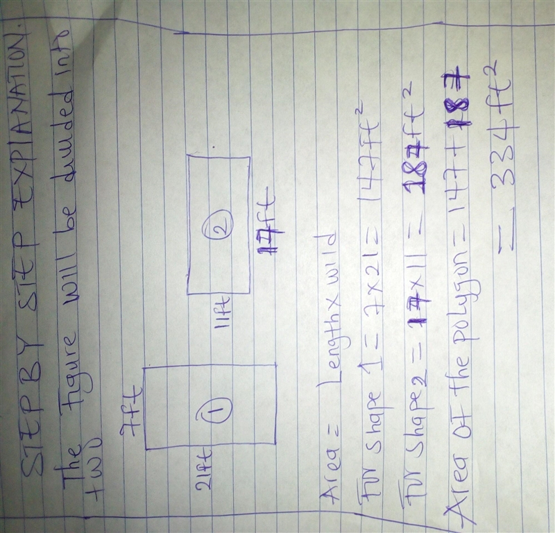 In this polygon all angles are right angles what is the area of this polygon-example-1